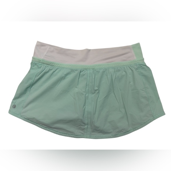 Lululemon Run: Pace Skirt in  Wagon Stripe Fresh Teal / White - Picture 5 of 11